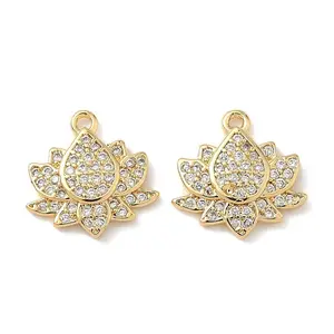 Brass Micro Pave Cubic Zirconia Charms