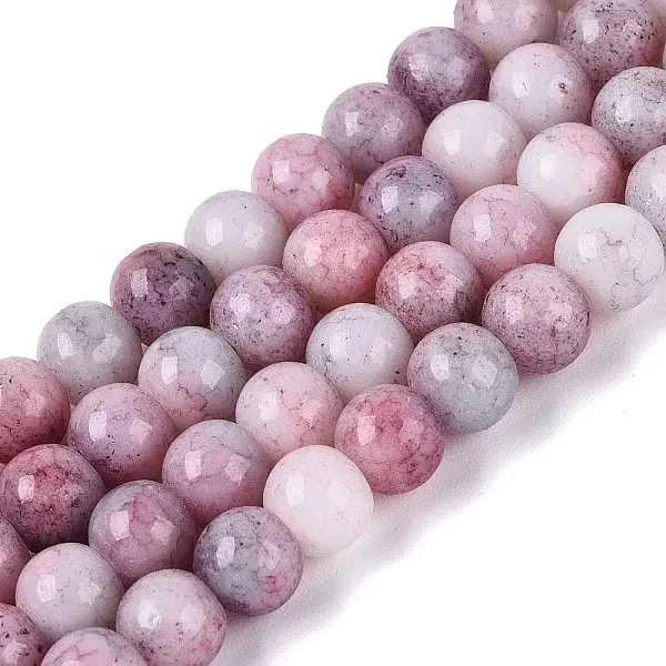 Ombre Effect Opaque Crackle Glass Beads Strands