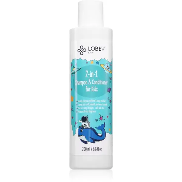 Lobey Kids šampon a kondicionér 2 v 1 pro děti 200 ml