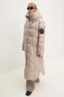 Péřová bunda MMC STUDIO MILA dámská, béžová barva, zimní, oversize