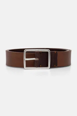 Kožený pásek Tommy Hilfiger pánský, hnědá barva, AM0AM12825