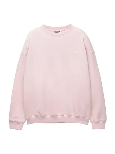 Pull&Bear Mikina 'STWD'  rosé / biela