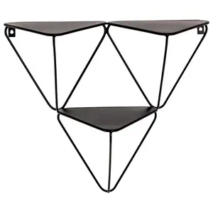 NÁSTĚNNÝ REGÁL, černá, 48/42/22 cm