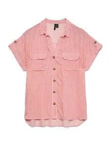 VERO MODA Blúzka 'VMBUMPY'  červená / biela