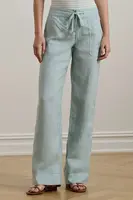 Lněné kalhoty Lauren Ralph Lauren