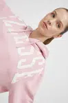 Mikina Ellesse dámská, růžová barva, s kapucí, s potiskem
