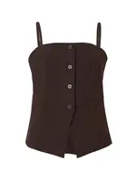 Samsøe Samsøe Top 'Saclo'  tmavohnedá