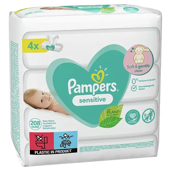 Pampers baby wipes 4x52pcs Sensitive