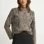 Svetr MAX&Co. dámský, béžová barva, lehký, s pologolfem, 2516361041200