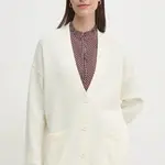Vlněný svetr Sisley béžová barva, lehký, 122NM602E