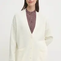Vlněný svetr Sisley béžová barva, lehký, 122NM602E