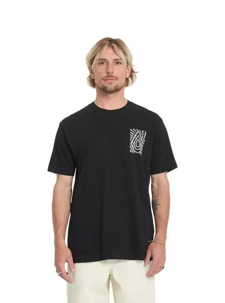 Volcom pánské tričko Radiaton Sst Black | Černá | Velikost L | 100% bavlna