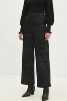 Kalhoty s vlnou Answear.LAB černá barva, high waist