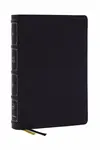 NKJV, Large Print Thinline Reference Bible, Blue Letter, Maclaren Series, Leathersoft, Black, Comfort Print - Thomas Nelson