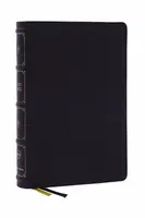 NKJV, Large Print Thinline Reference Bible, Blue Letter, Maclaren Series, Leathersoft, Black, Comfort Print - Thomas Nelson
