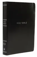 NKJV Holy Bible, Giant Print Center-Column Reference Bible, Black Leather-look, 72,000+ Cross References, Red Letter, Comfort Print: New King James Ve