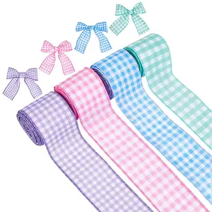 4 Rolls 4 Colors  Polyester Ribbon