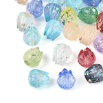 Transparent Spray Painted Acrylic Beads