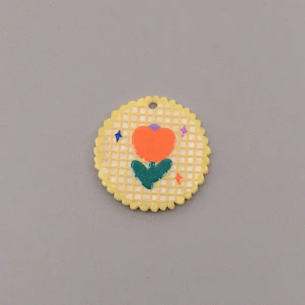 Opaque Embossed Printed Acrylic Pendants