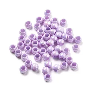 UV Plating Rainbow Iridescent Acrylic Beads