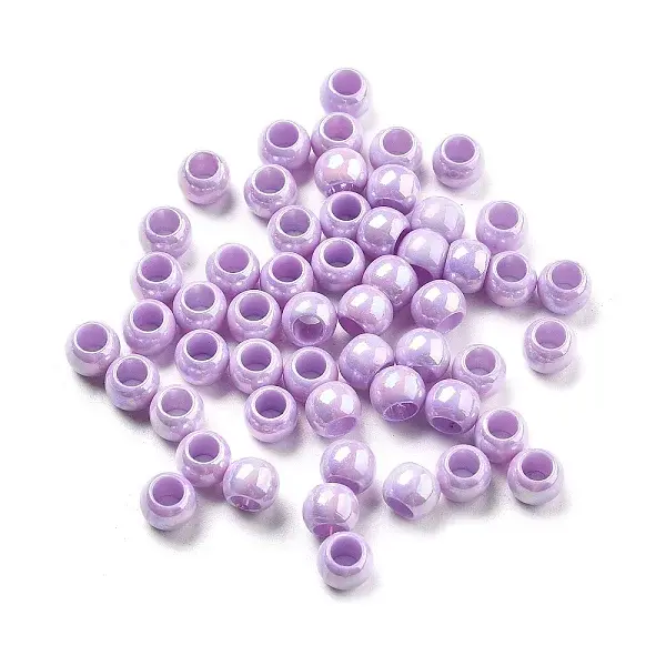 UV Plating Rainbow Iridescent Acrylic Beads