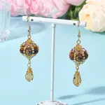 Natural Tiger Eye Dangle Earrings