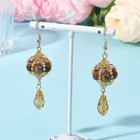 Natural Tiger Eye Dangle Earrings
