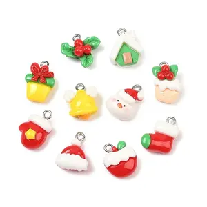Christmas Opaque Resin Pendants