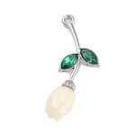 Alloy Resin Flower Pendants