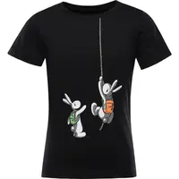 ALPINE PRO DREQO Dětské triko, černá, velikost 116-122