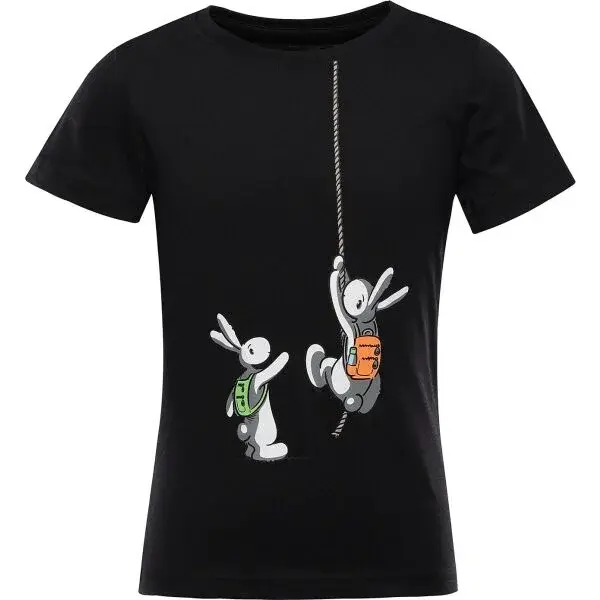 ALPINE PRO DREQO Dětské triko, černá, velikost 116-122