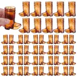 Cowboy Boots Shape PS Plastic Wine Glasses for Doll Miniatures