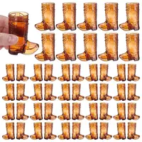 Cowboy Boots Shape PS Plastic Wine Glasses for Doll Miniatures