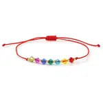 Adjustable Glass Beads Braided Bead Bracelets