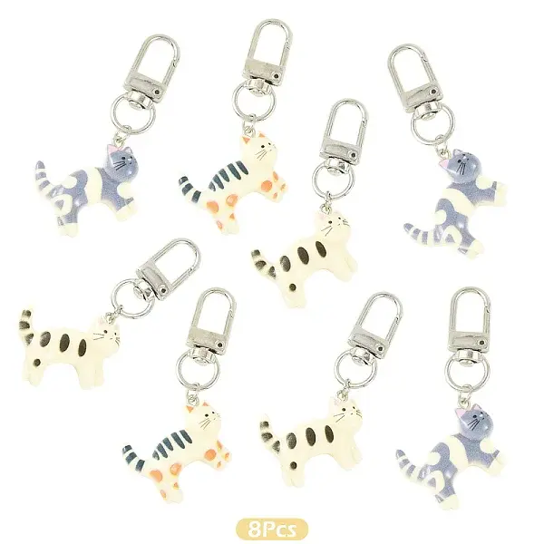 8Pcs Resin Pendant Decorations