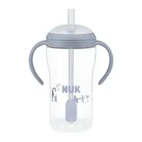 NUK Perfect Match Láhev na učení s brčkem 8m+ 260 ml 1 ks pengu