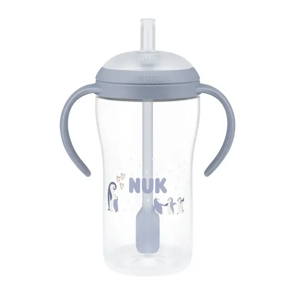 NUK Perfect Match Láhev na učení s brčkem 8m+ 260 ml 1 ks pengu