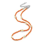 Glass Flower Beaded Necklace