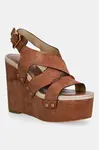 MICHAEL Michael Kors Semišové sandále MICHAEL Michael Kors Raven Wedge Sandal