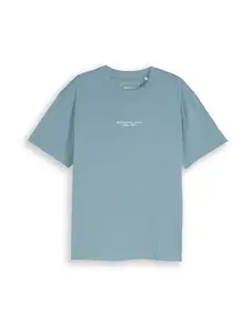 TOM TAILOR DENIM Tričko  modrosivá / biela