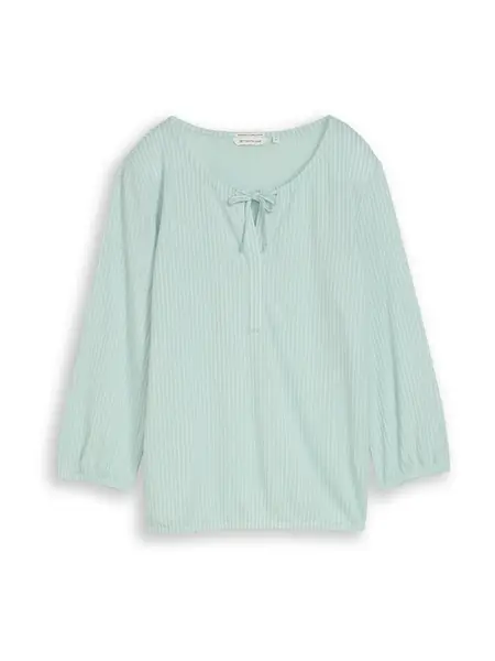 TOM TAILOR Blúzka  mätová / biela