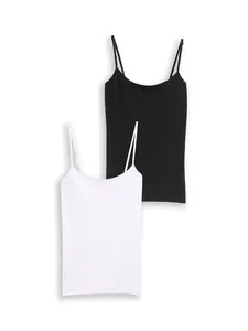 TOM TAILOR Top  čierna / biela