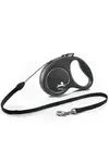 Vodítko Flexi Black Design S lanko 5m/12kg stříbrná