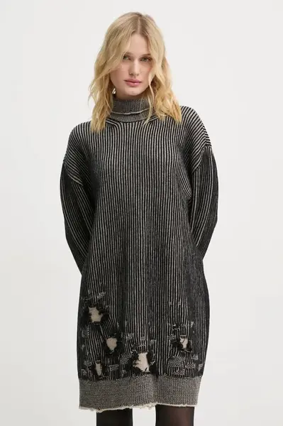 Oboustranné vlněné šaty MM6 Maison Margiela