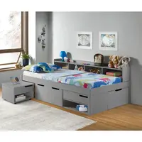 MID.YOU POSTEL S ÚLOŽNÝM PROSTOREM, 90/200 cm, šedá