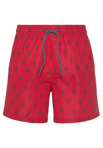 s.Oliver Plavecké šortky  zelená / červená / čierna