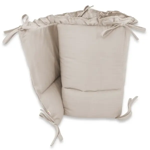 Mantinel s volánikom do postieľky 120 x 60 cm, Royal - béžová