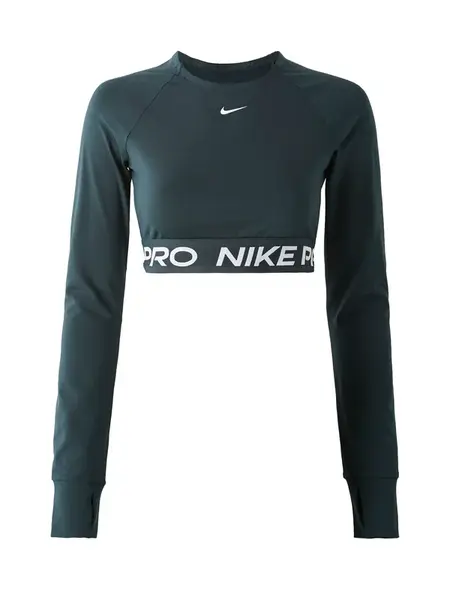 NIKE Funkčné tričko 'PRO'  tmavozelená / biela