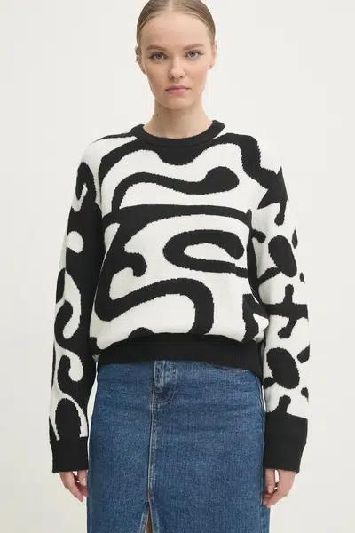 Svetr Volcom dámský, bílá barva, hřejivý, B0732411