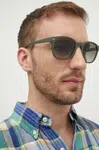 Sluneční brýle Emporio Armani pánské, zelená barva
